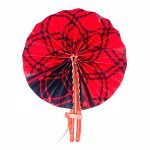 Ankara Leather Hand Fan